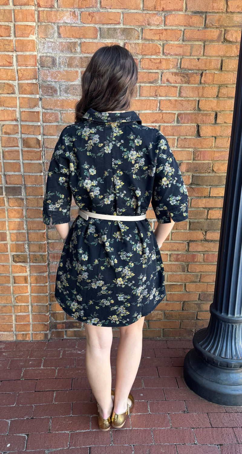 Entro Black And Floral Dress