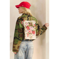 Camo Sequin Floral Jacket
