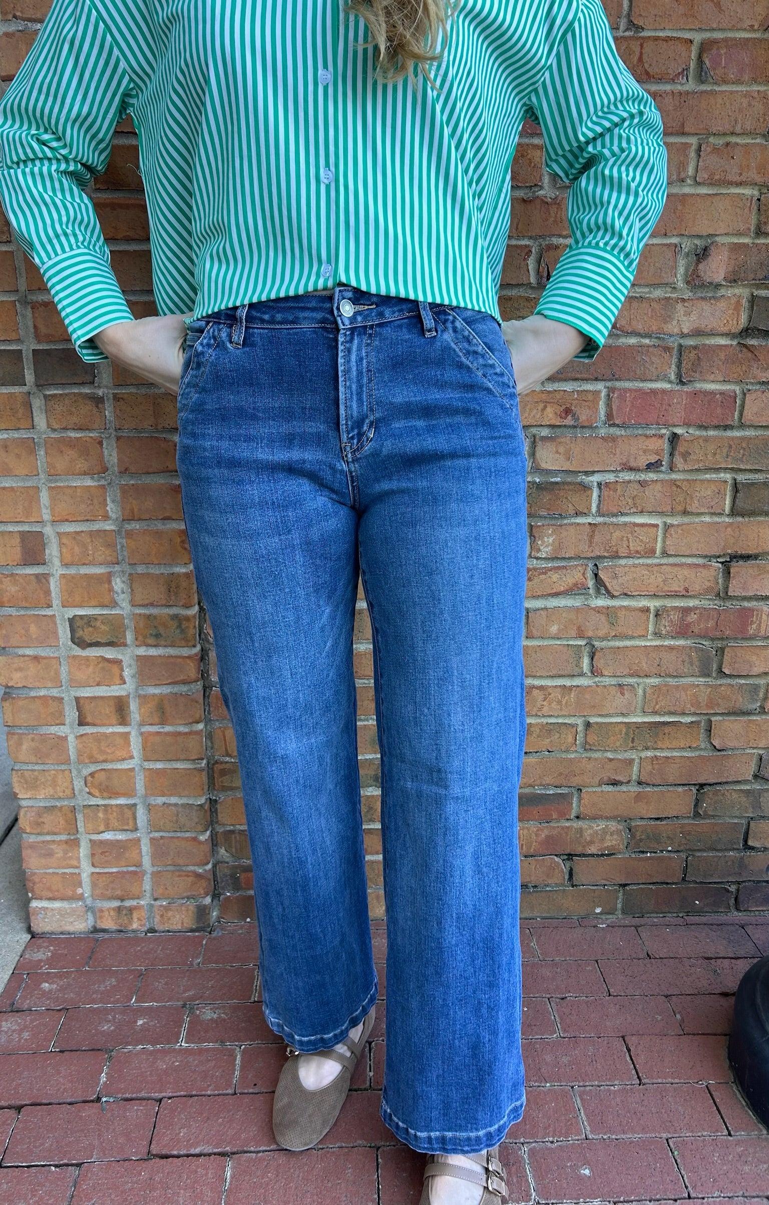 Mica High Rise wide leg denim