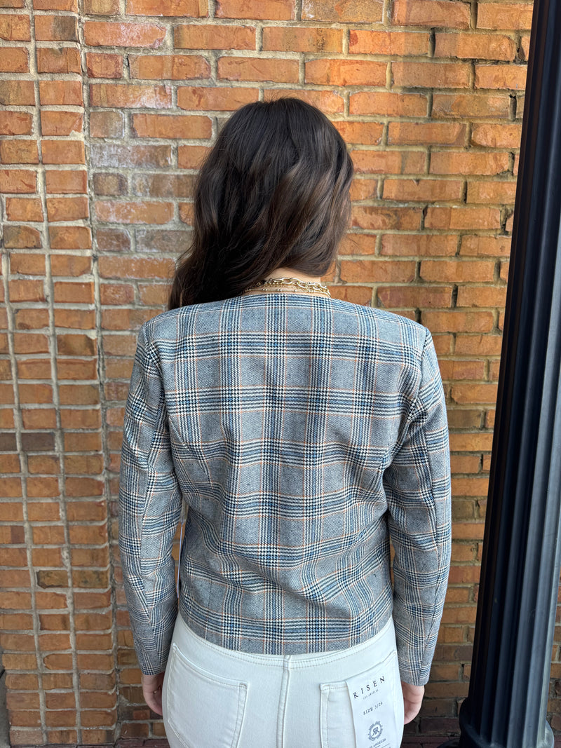 Bishop young plaid button up jacket