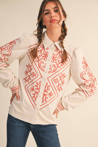 Ready for Business Embroidered Top