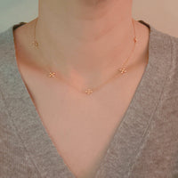 Mini cross bead necklace