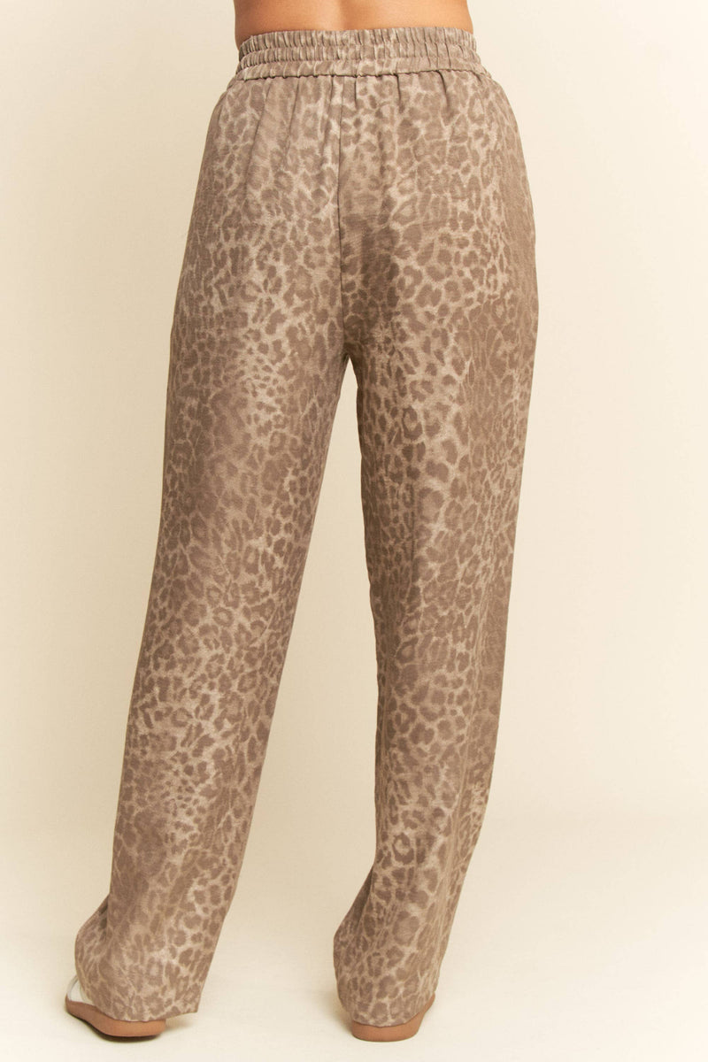 Davi and Dani Leopard Wide Leg  Pants