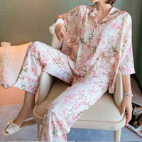 Floral Satin Pajama Set