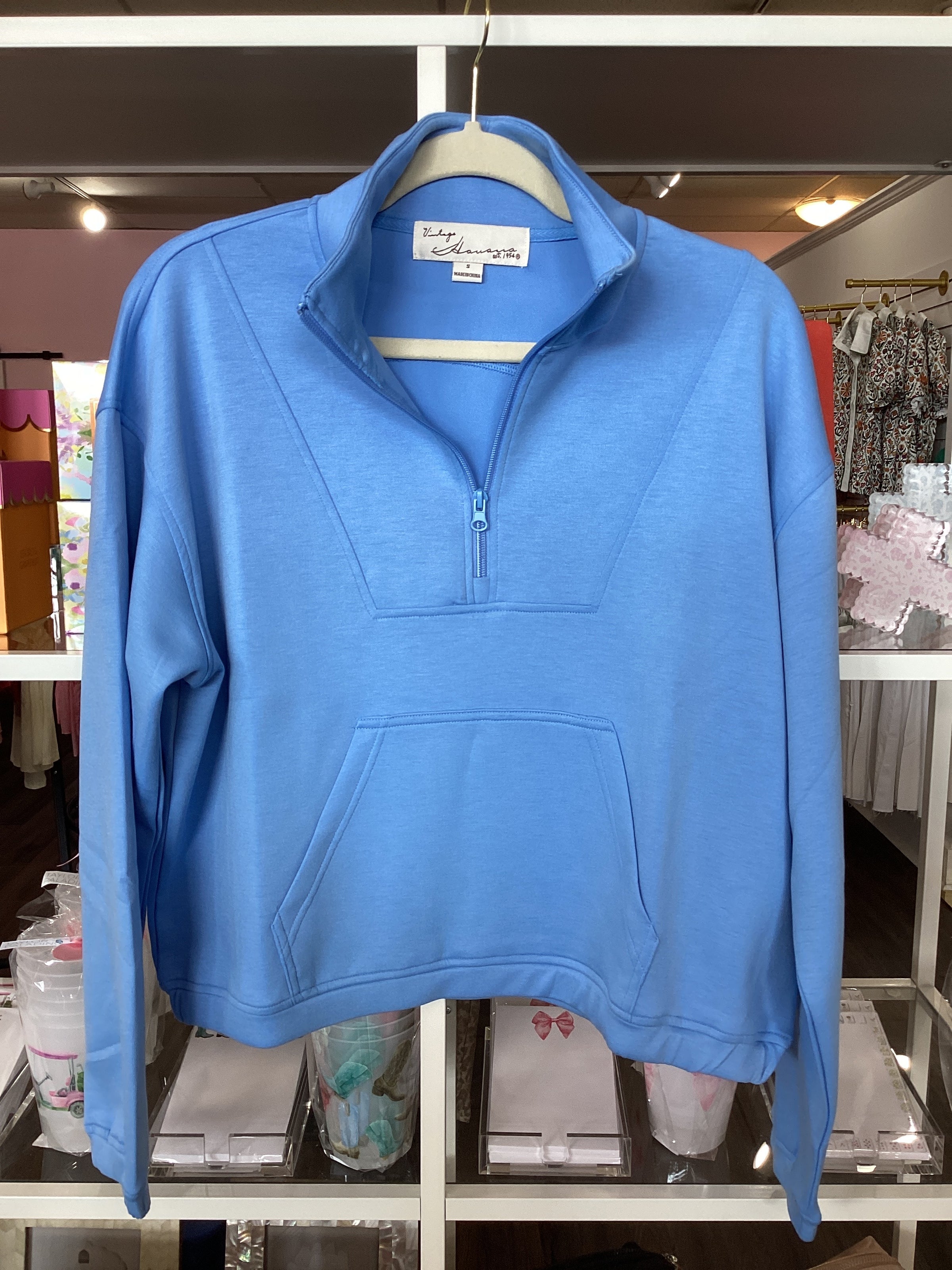 Blue Cloud Fleece Quarter Zip