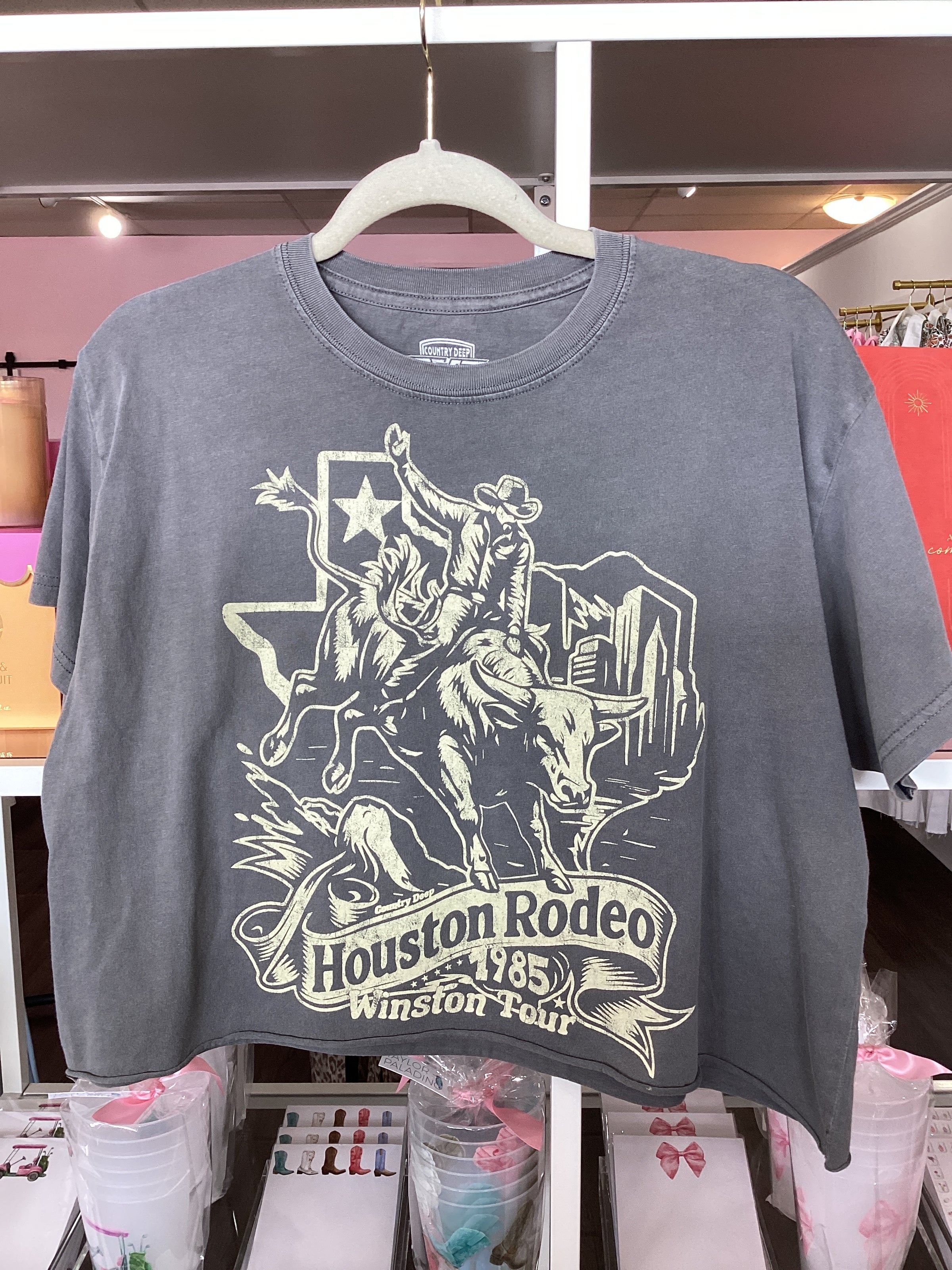 Houston Rodeo Raw Hem Graphic Tee