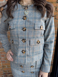 Bishop young plaid button up jacket
