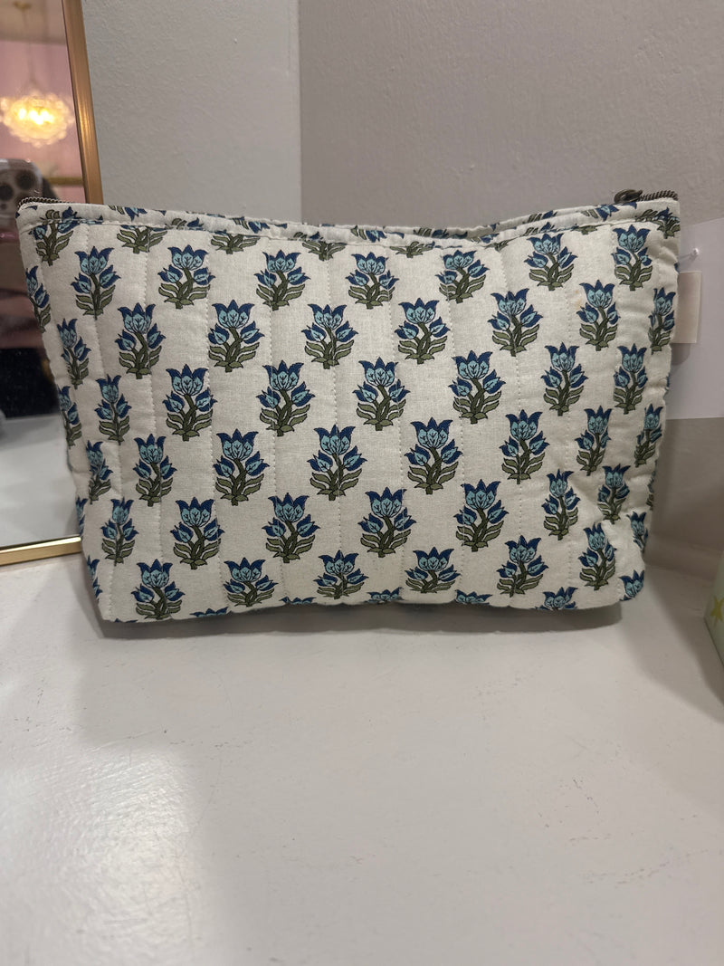 Block Print Clutch - Aqua