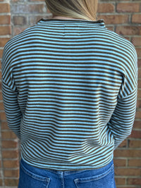 Mod Ref The Elisa Cardigan - Brown Stripe