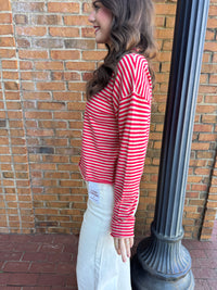 Mod Ref The Elisa Cardigan - Red Stripe