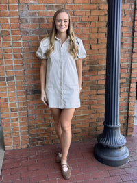 Oatmeal Button Down Dress