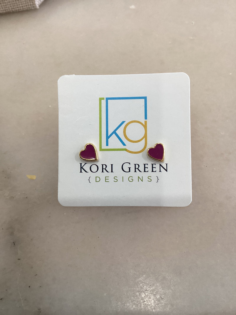 Kori Green Tiny enamel heart-purple