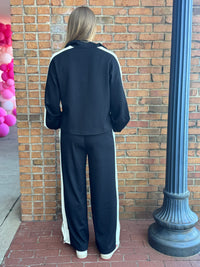 Entro Black And Cream At Leisure Pants