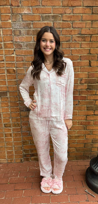 Pink Toile Pajama Set