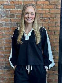 Entro Black at leisure top- long sleeve