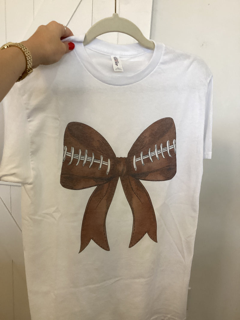 Bow Football Tee