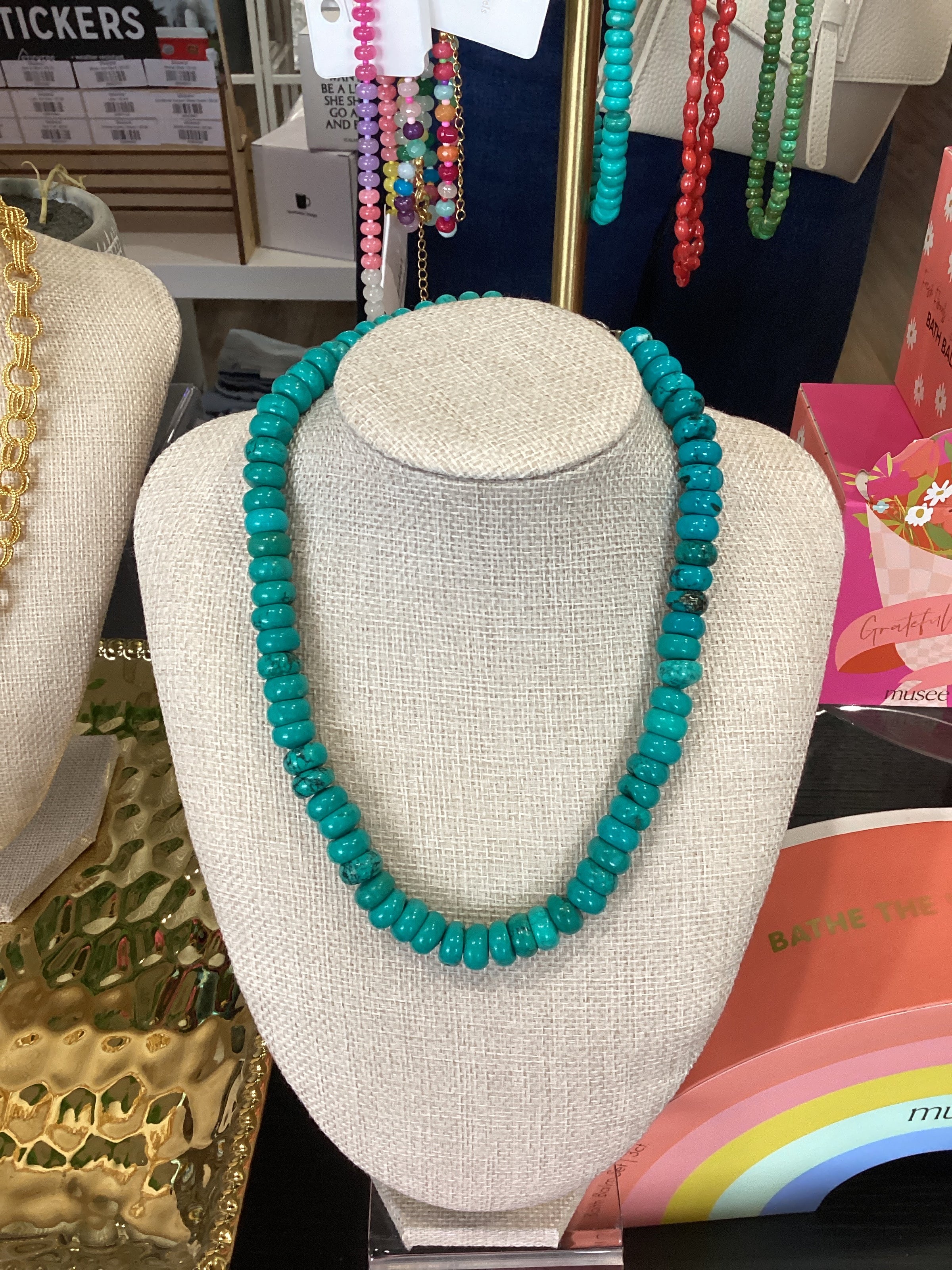 Turquoise beaded necklace