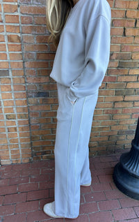 Modal Scuba piping pants- beige