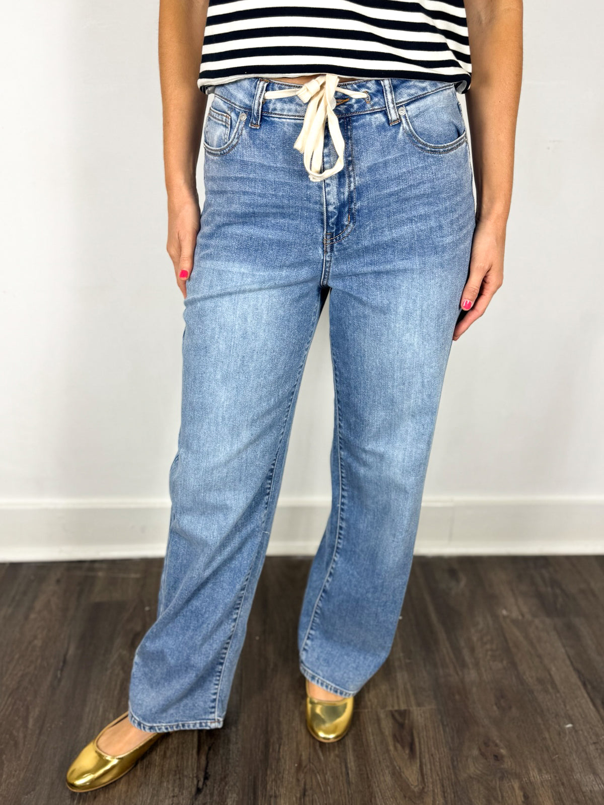 Off The Clock Drawstring Jeans