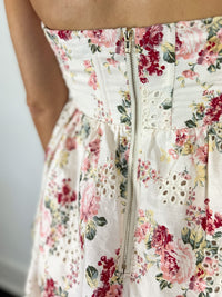 Miss Sweetheart Eyelet Strapless Midi Dress