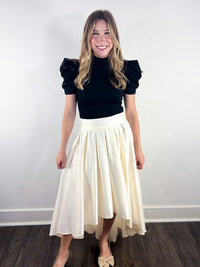 Tea Time High Low Midi Skirt