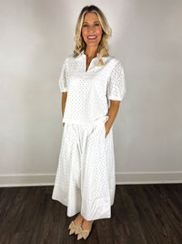 Eyelet Love You Skirt