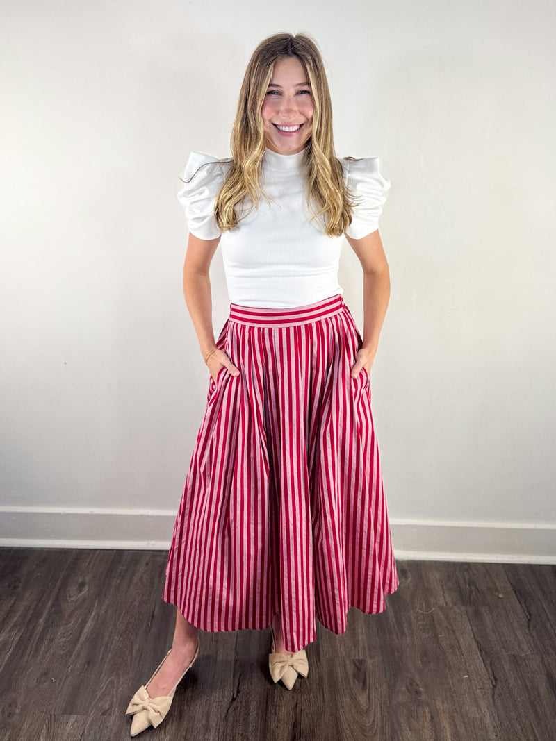 Girls Night Out Striped Skirt
