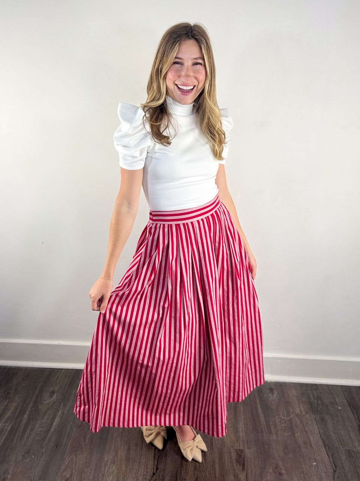 Girls Night Out Striped Skirt