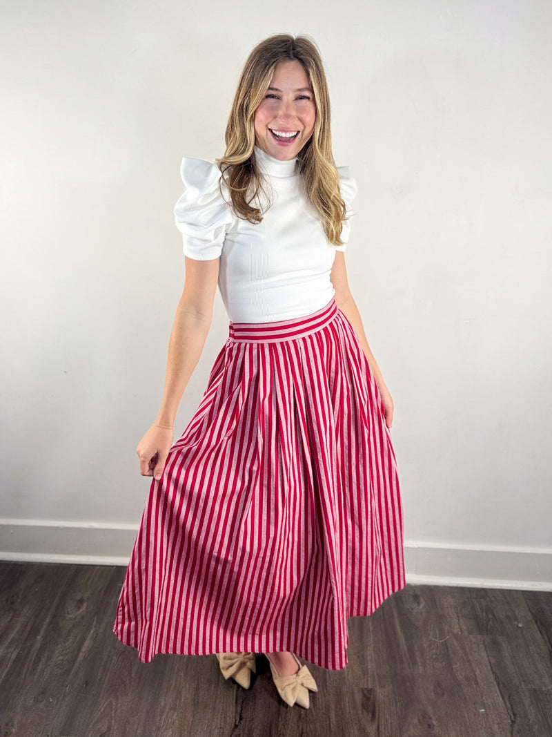 Girls Night Out Striped Skirt