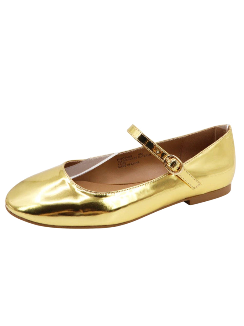 Golden Girl Ballet Flats